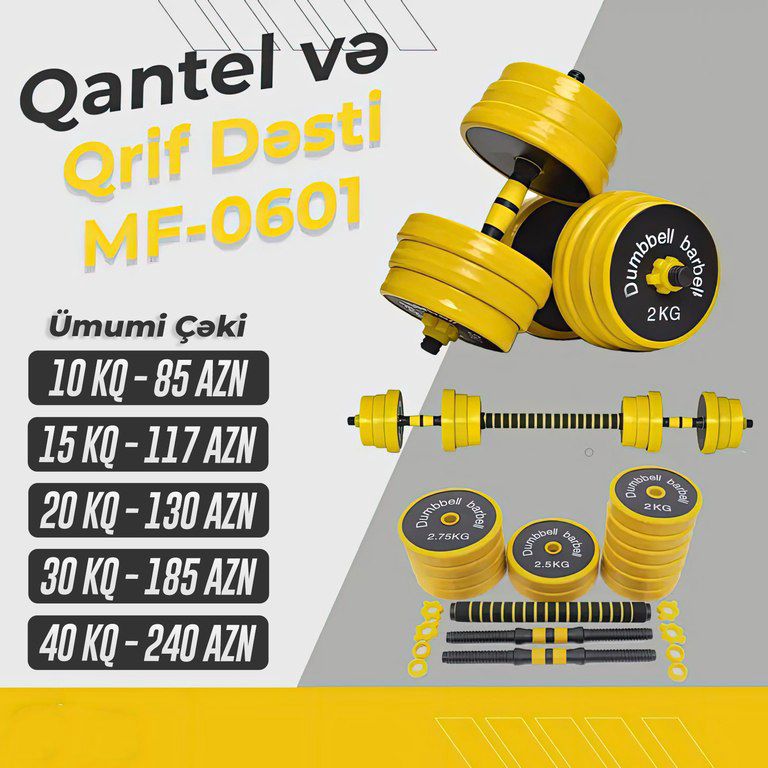 Qantellər dəsti "Barbell and Dumbbell" — İdman, hobi, istirahət, Bakı (6)