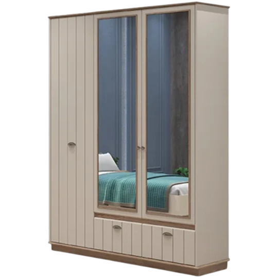 Dolab - uşaq mebeli Perla Status 3 Qapılı - Dub Kraft Tabacnıy + Satin - 15 — Mebel, Bakı