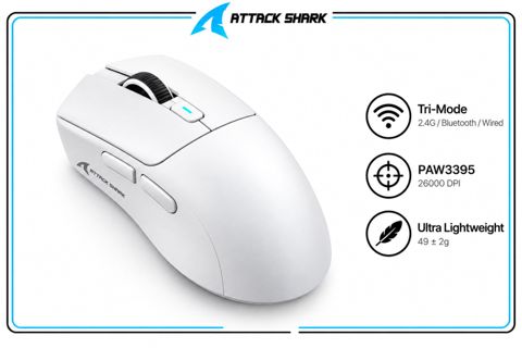 Mouse Attack Shark V3 Pro White — Bakı
