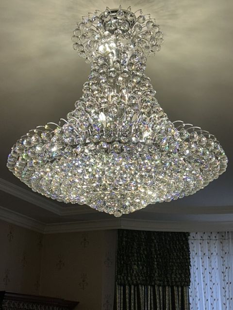 Çılçıraq, 10 və daha çox lampa, Xrustal — Bakı