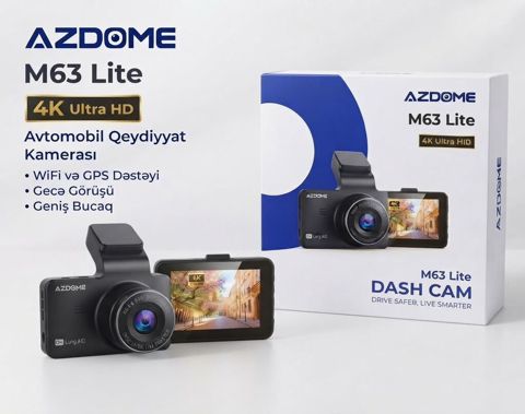 Azdome M63 Lite avtomobil qeydiyyat kamerası - 4K Ultra HD video — 150 ₼ · Bakı · Video qeydediciləri Azdome M63 Lite avtomobil qeydiyyat kamerası - 4K Ultra HD video — Bakı