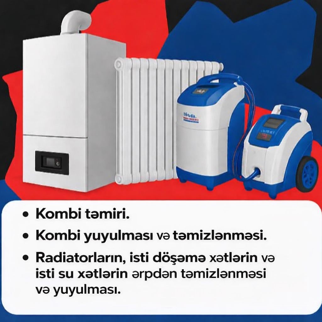 Kombi Servis, Su Sızma Təyini — Receb Abdullayev — Kombi, qazanca və su isitici təmiri, Bakı