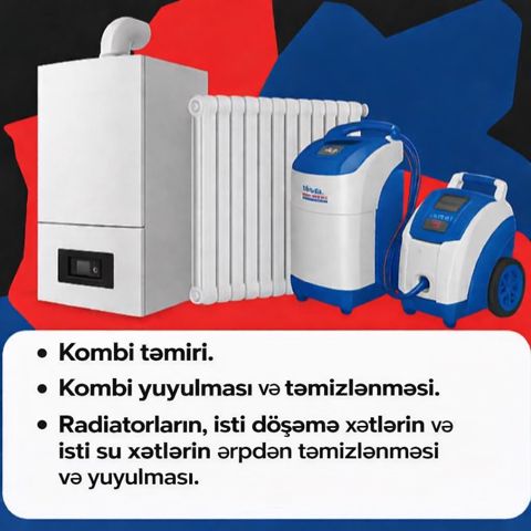 Kombi Servis, Su Sızma Təyini — Receb Abdullayev — Negotiable · Bakı · Kombi, qazanca və su isitici təmiri Kombi Servis, Su Sızma Təyini — Receb Abdullayev — Bakı