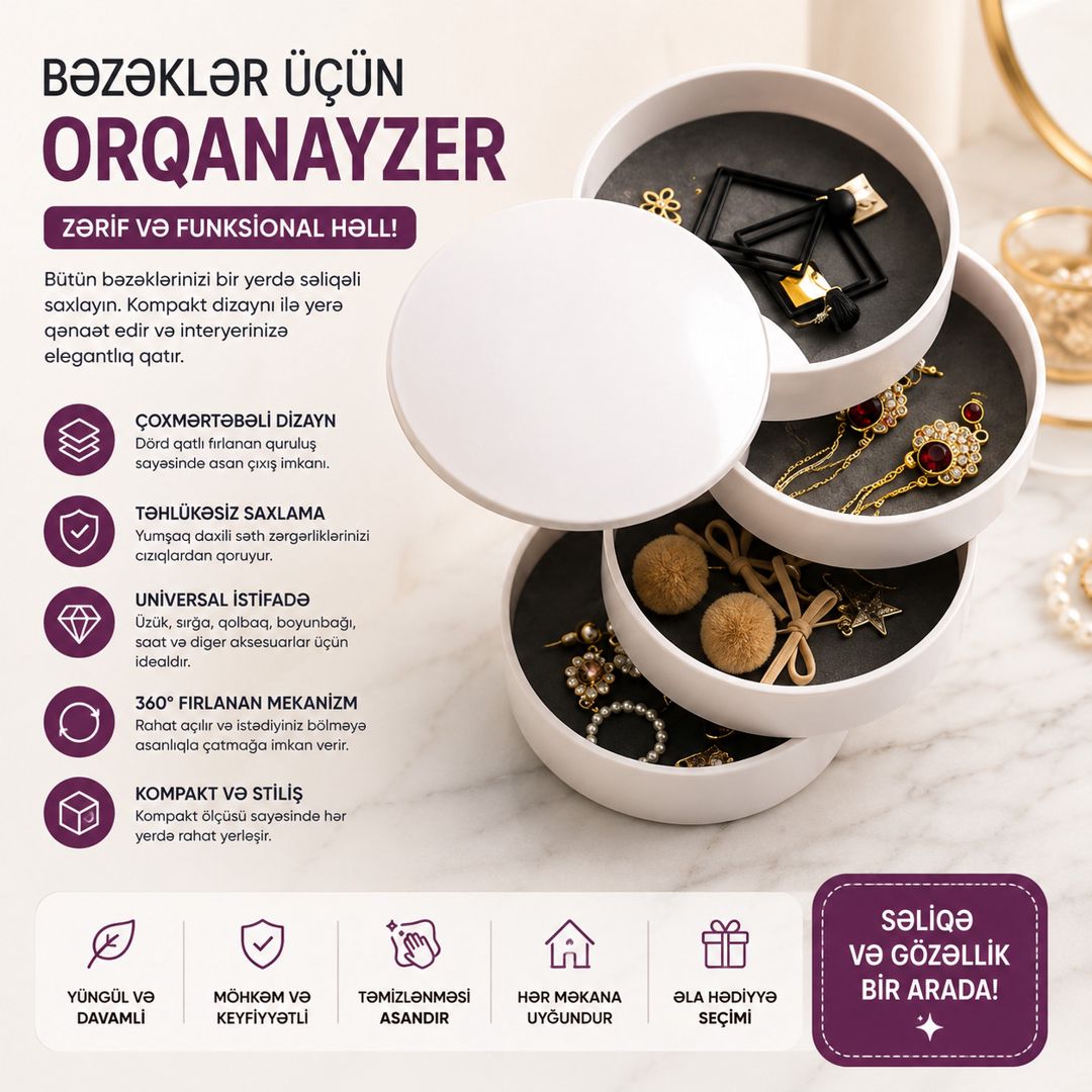Orqanayzer 10825, 10x10 sm, bəzəklər üçün, dairə — Mallar, Bakı