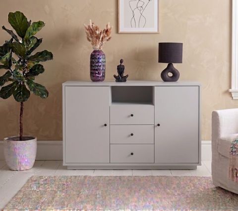 Komod MB18, boz, laminat, 140х73х40 sm — Bakı