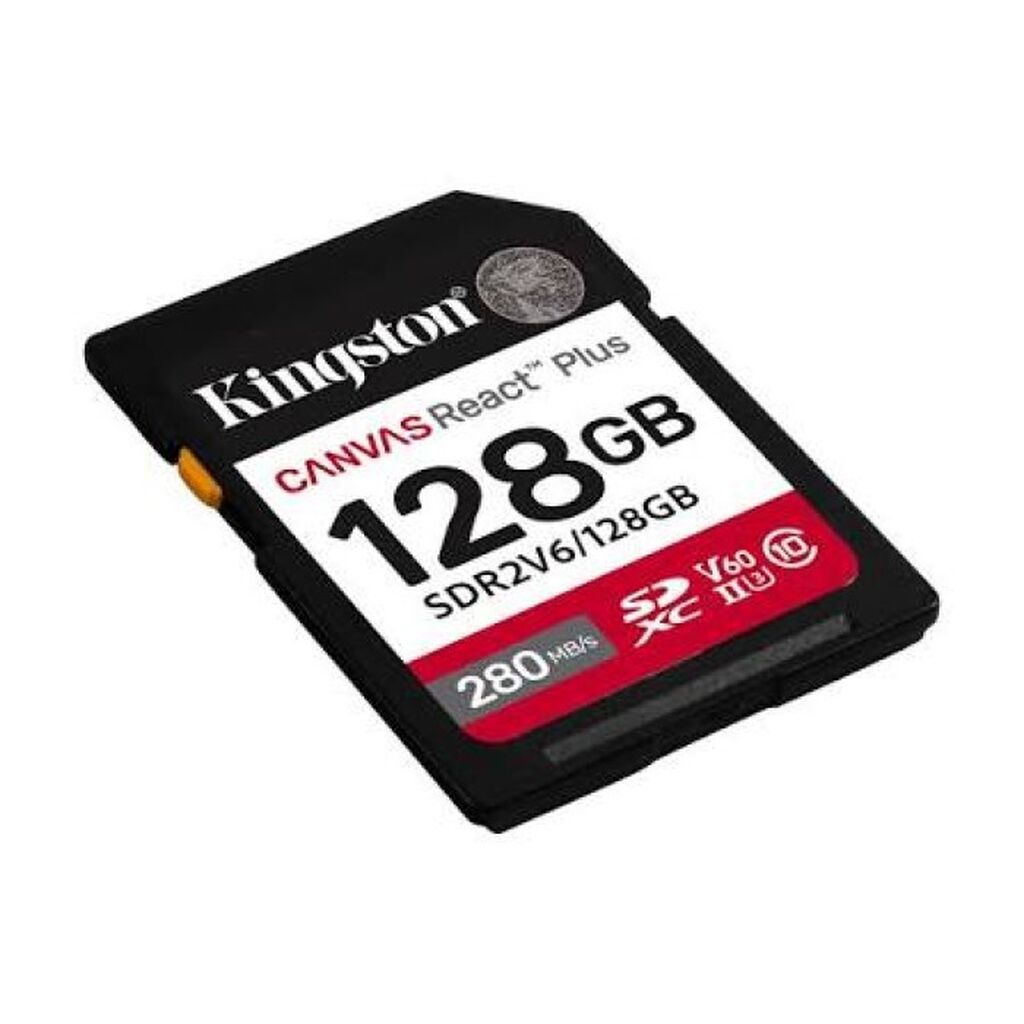 Kingston Canvas React Plus 128GB Sdxc Uhs-ıı U3 V60 SD Kart Peşəkar — Yaddaş kartları, Bakı
