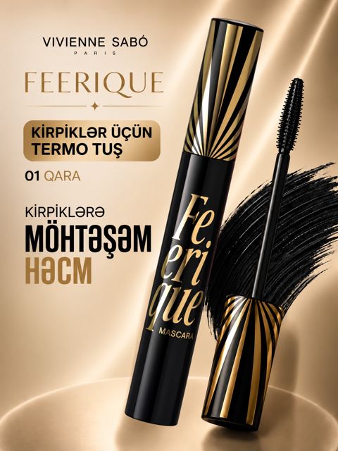 Vivienne Sabo Super Volume and Separation Mascara "Feerique" həcm və kirpikləri ayırma effekti verən tuş, ton 01 — Bakı