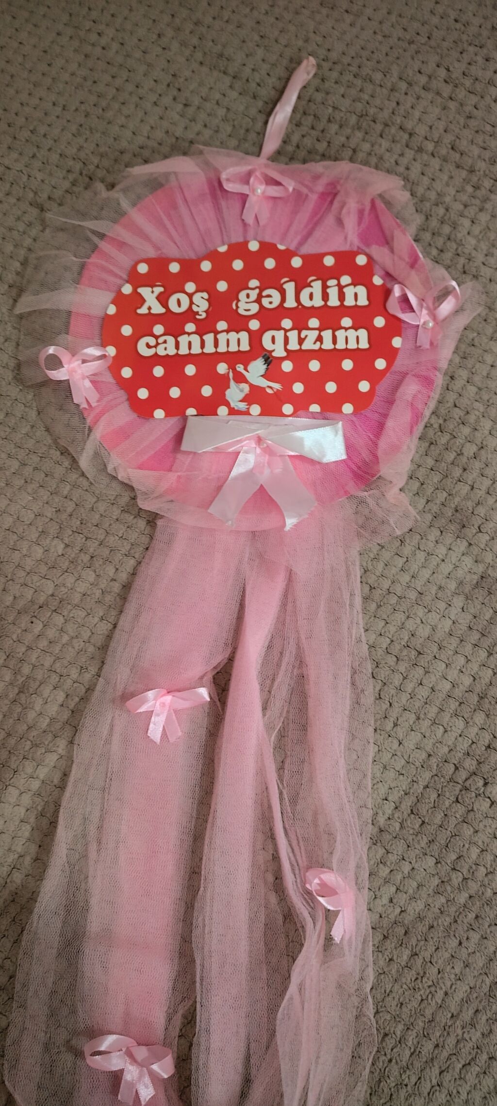 Qız uşağı üçün şənlik bəzək dəsti - Mövzu: “Xoş Gəldin Qızım” və “İlk — Bayram dekoru və aksesuarları, Mehdiabad (3)