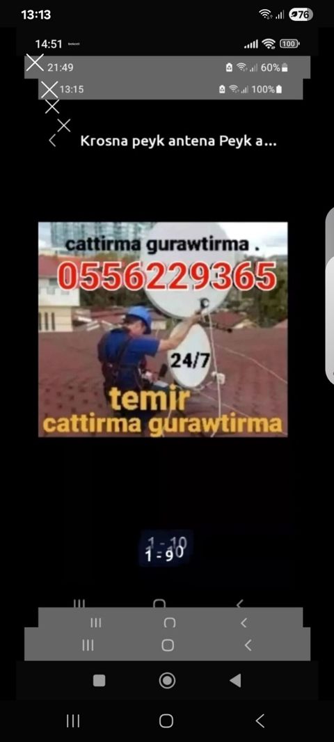 Peyk antenalarının quraşdırılması Quraşdırılma, Təmir, Tənzimlənmə Zəmanət — Bakı