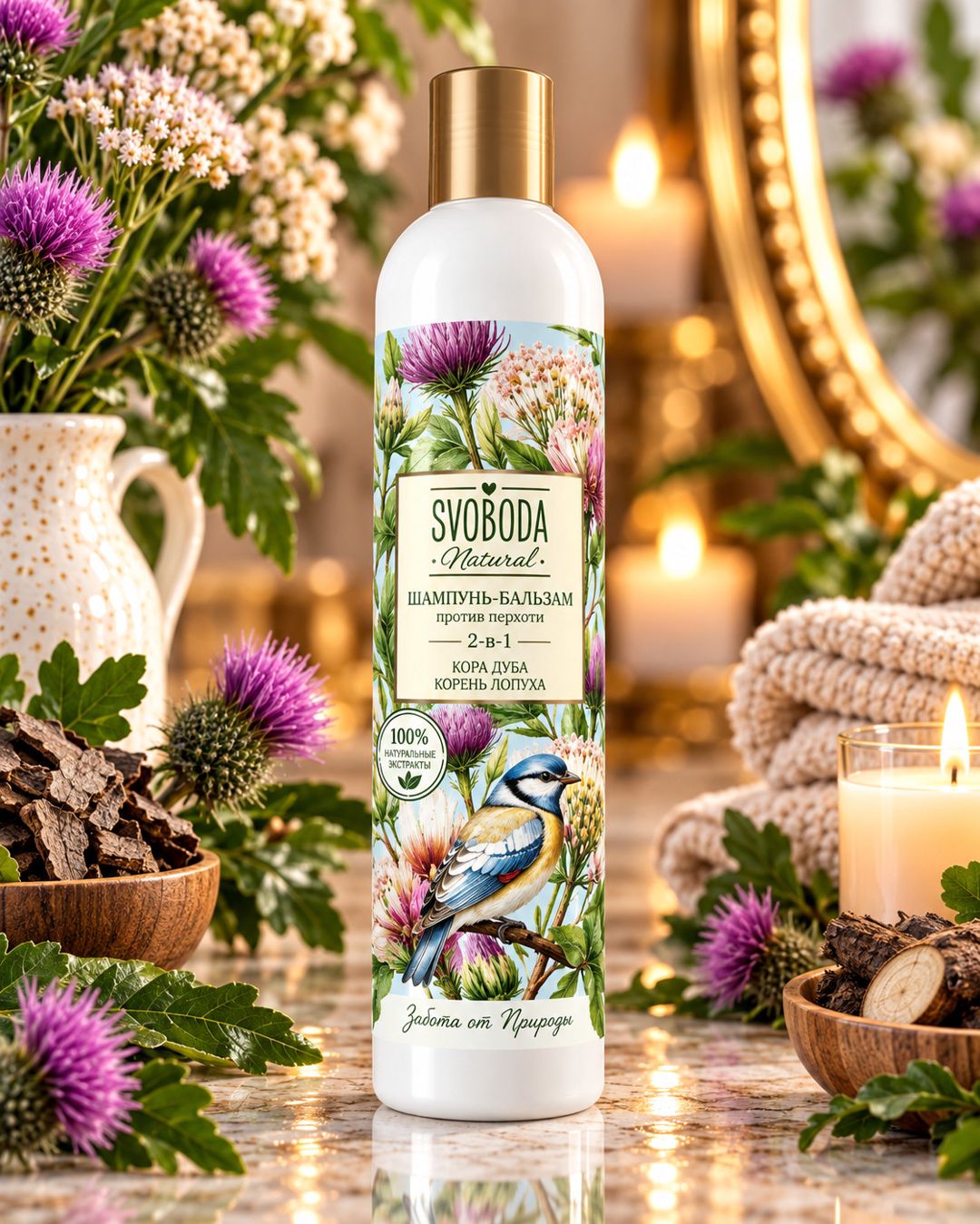 Şampun-balzam Svoboda Natural kəpəyə qarşı, 430 ml — Mallar, Bakı