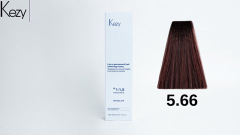 Saç üçün krem-boyası Kezy 5.66 İntensiv qırmızı açıq şabalıd 100 ml — Bakı