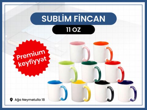 Sublim fincan 11 oz, 325ml — Bakı