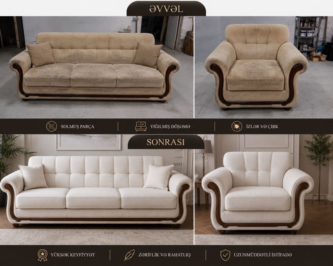 Divan və kreslo təmiri — Mobilyaların montajı, təmiri və restavrasyonu, Bakı (3)