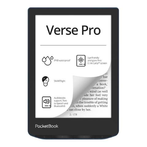 PocketBook 634 Verse Pro Azure (PB634-A-CIS) – 6 düymlük E Ink — ელექტრონული წიგნები