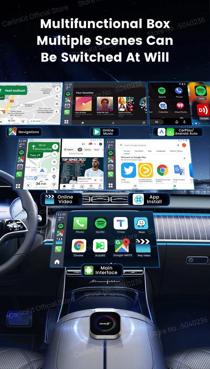 Apple Carplay Android Avto Ottocast Carlinkit — Ehtiyat hissələri və aksesuarlar, Bakı (11)