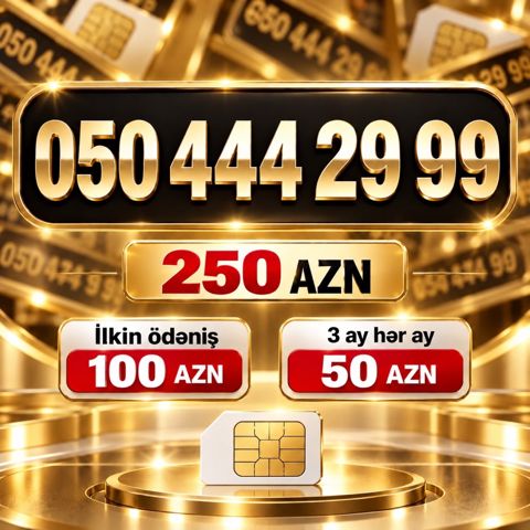 Azercell nömrə – (050) 444-29-99 — 250 ₼ · Bakı · Sim kartlar Azercell nömrə – (050) 444-29-99 — Bakı