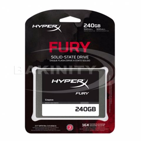 SSD Kingston HyperX Fury 240GB SHFS37A/240G — 227.4 ₼ · Bakı · Sabit diskləri SSD Kingston HyperX Fury 240GB SHFS37A/240G — Bakı
