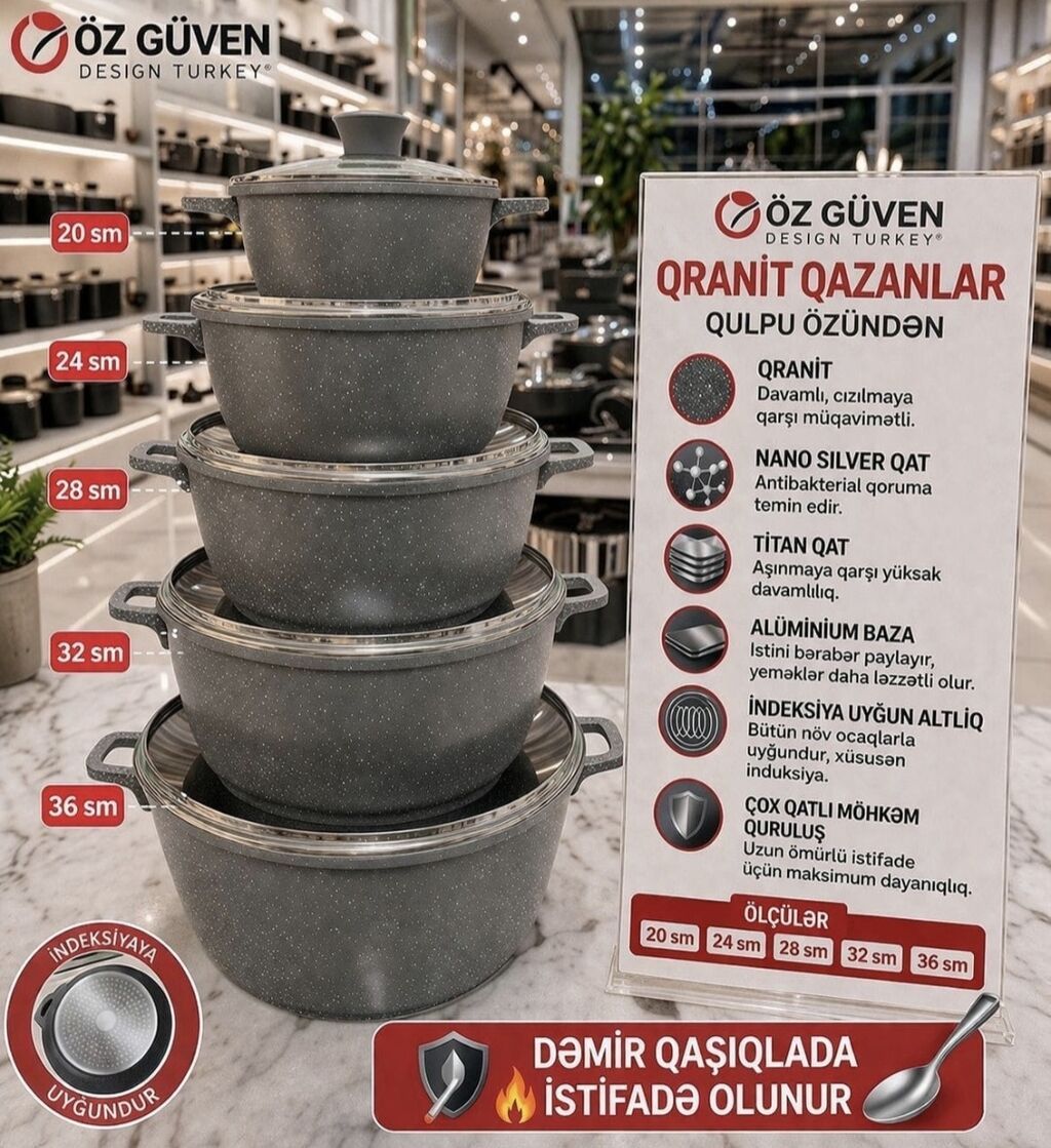 Qazan, Qranit, Türkiyə — Bişirmə qabları, Bakı (2)