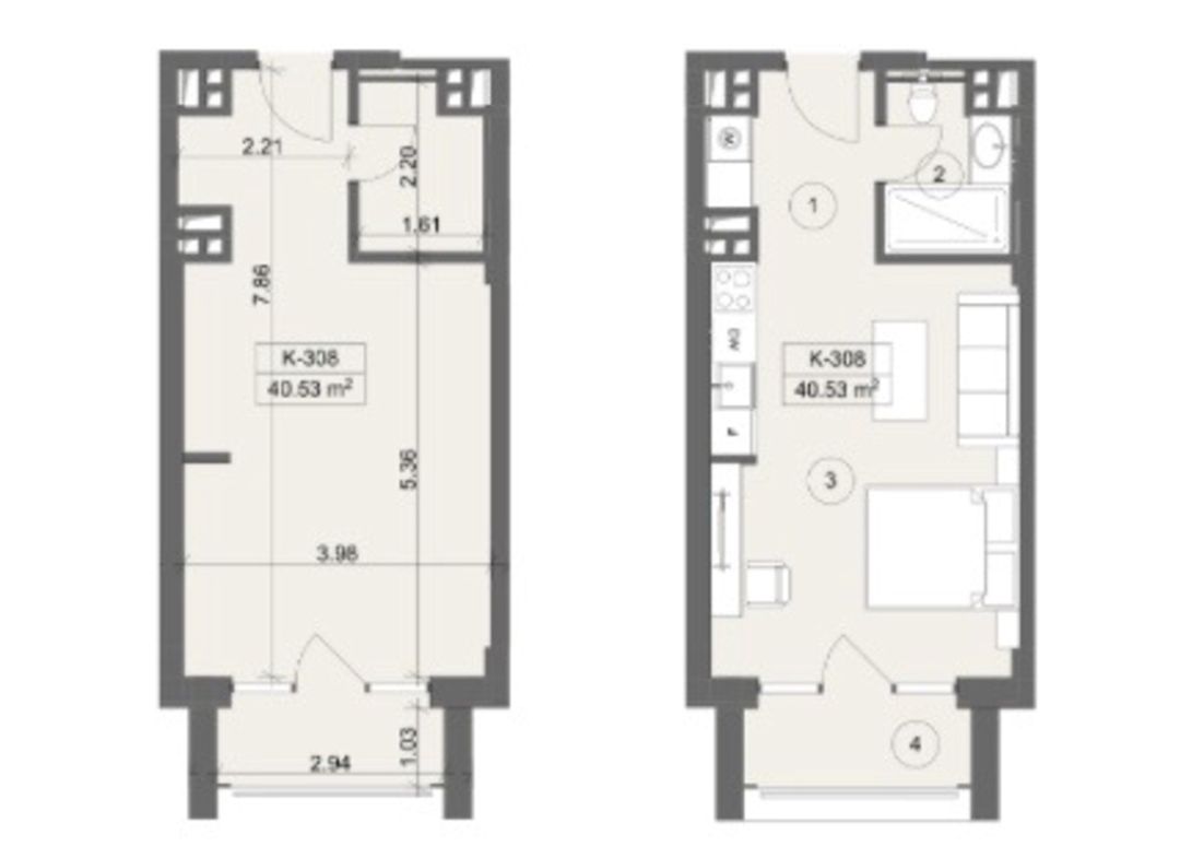 Satılır 1 otaqlı yeni tikili 41 m² — Mənzil, Bakı (2)