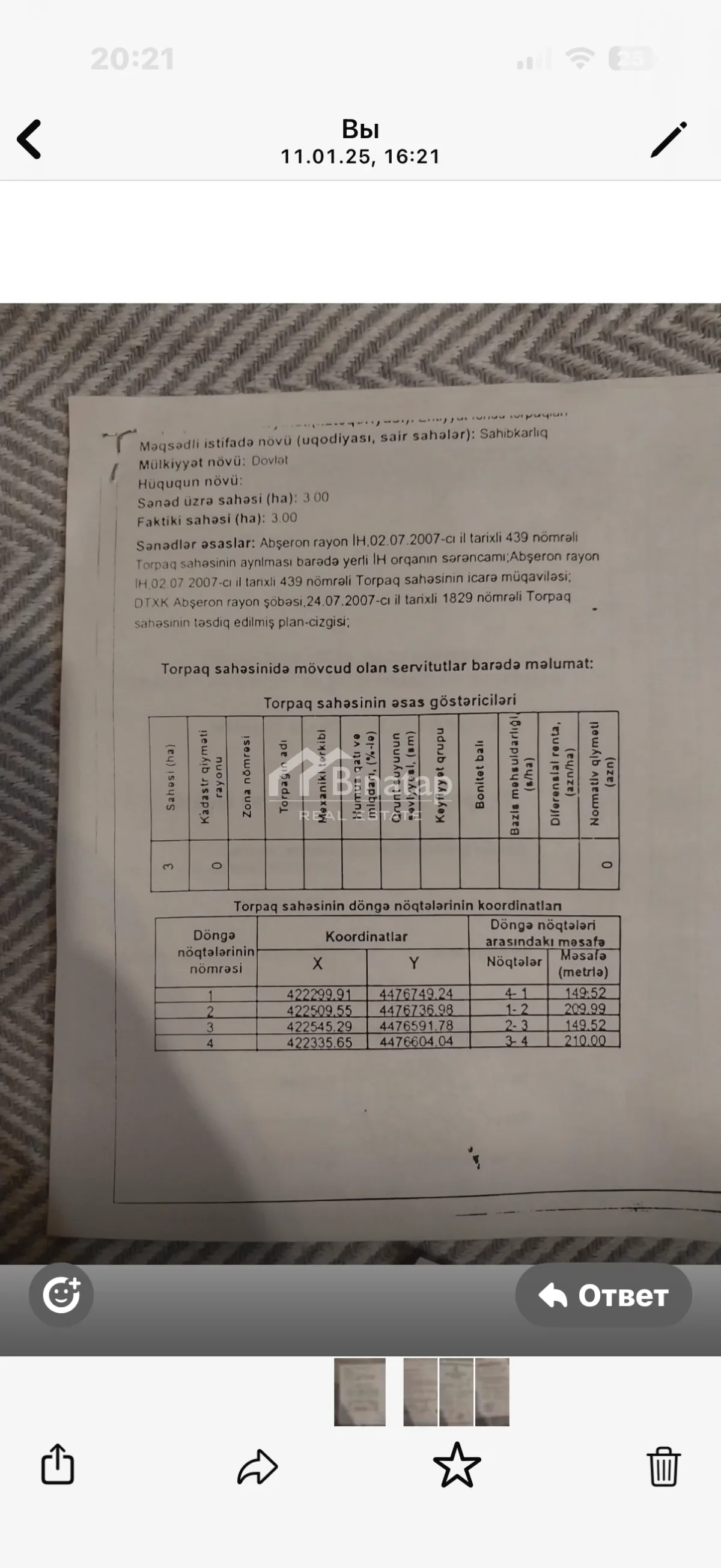 Satılır torpaq 3 sot, Koroğlu metrosu, Xəzər rayonu — Torpaq, Bakı (3)