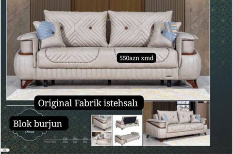 Model: Blok burjun – Original Fabrik istehsalı 3 nəfərlik — Ucuz serfeli Mebel — Mebel