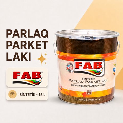 FAB sintetik parlaq parket lakı 15 litr — Bakı