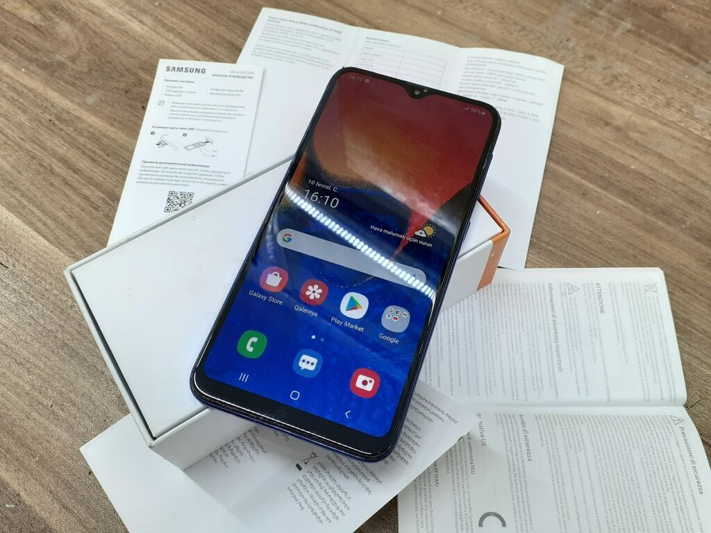 Samsung Galaxy A10, 32 GB, rəng - Göy, Zəmanət, Düyməli, Sensor — Samsung, Gəncə (2)