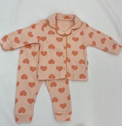 Şalvarlı pijama dəsti 19474649, pambıq, çəhrayı, ölçü 12-18 ay — Bakı