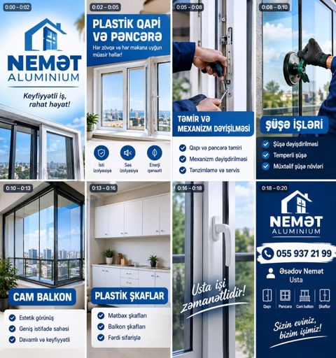 Plastik qapı və pəncərə təmiri — Bakı