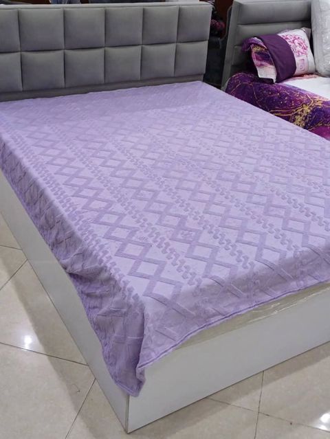 Pled Sahara SHA-00001639, ikinəfərlik, velür, bənövşəyi, 160x220 sm — Bakı