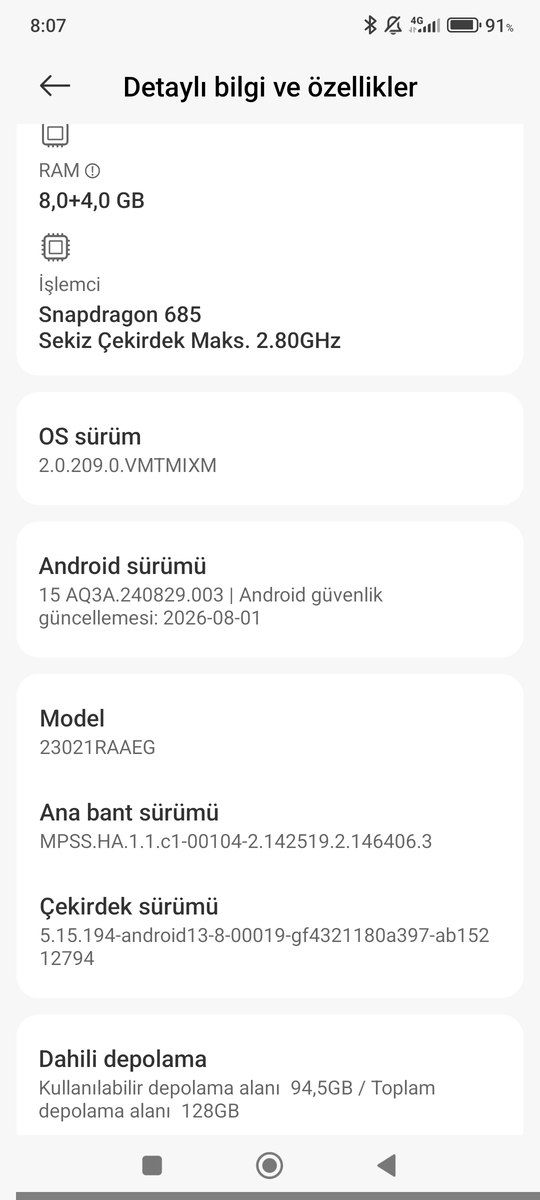Xiaomi Redmi Note 12 (4G) Ice Blue 128GB/8GB — Smartfonlar, Bakı (4)