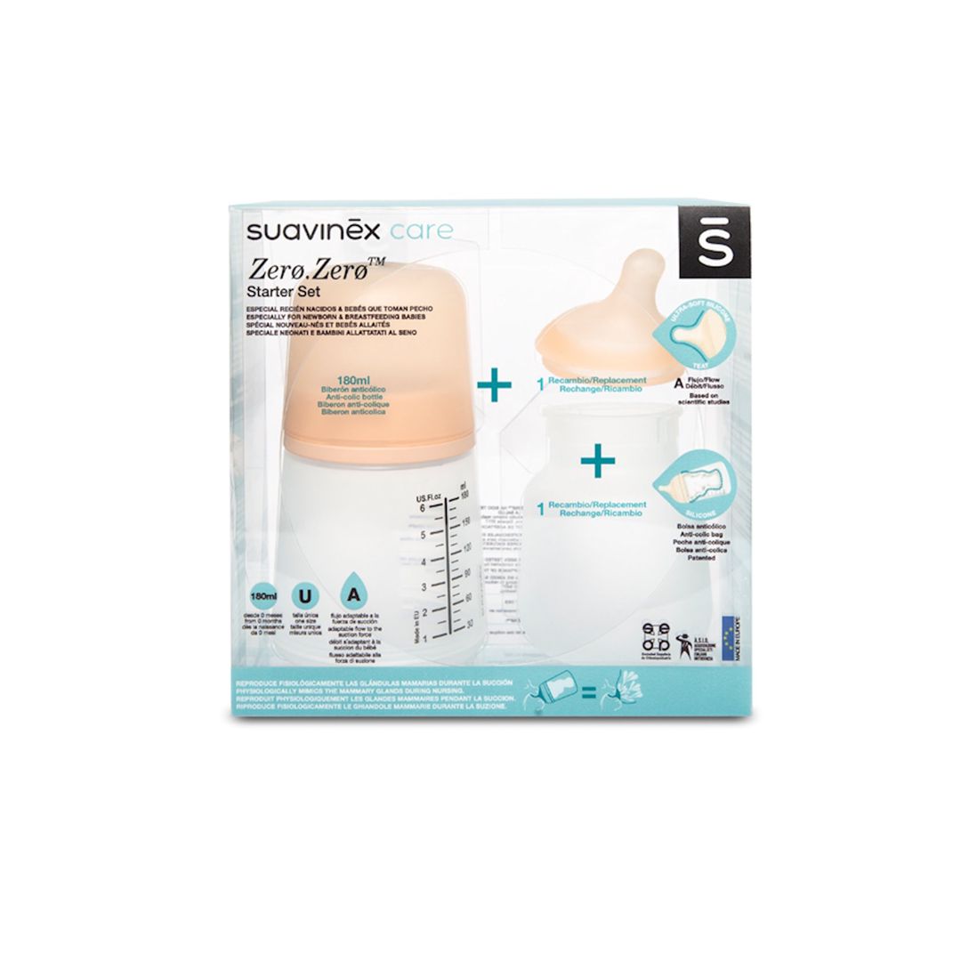 Sancı əleyhinə dəst Suavinex Zero Zero, 180 ml, A, tənzimlənən axın — Mallar, Bakı