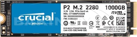 SSD Crucial P2 1TB PCIe M.2 CT1000P2SSD8 — Bakı