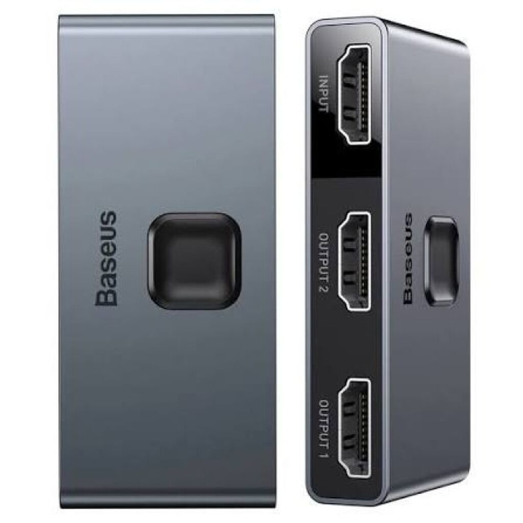 Baseus Matrix CAHUB-BC0G 4K HDMI İki İstiqamətli Switcher (Space Gray) — TV və Video, Bakı (2)