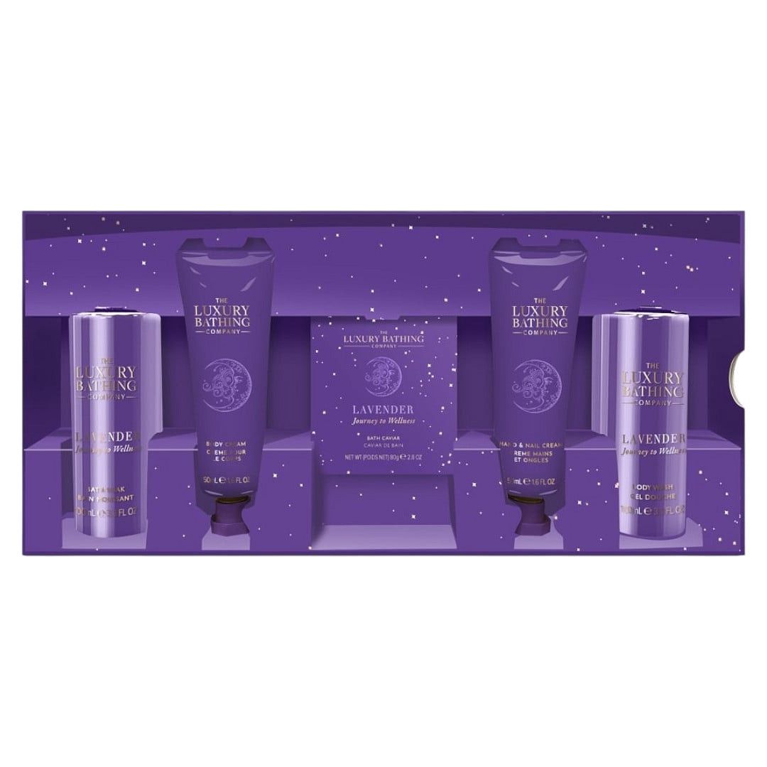 Kosmetik hədiyyə dəsti The Luxury Bathing Lavender Bathing Rituals (əl və dırnaq kremi 50 ml, bədən üçün krem 50 ml, duş geli 100 ml, vanna üçün duz 100 ml, vanna kürüsü 80 q) — Mallar, Bakı