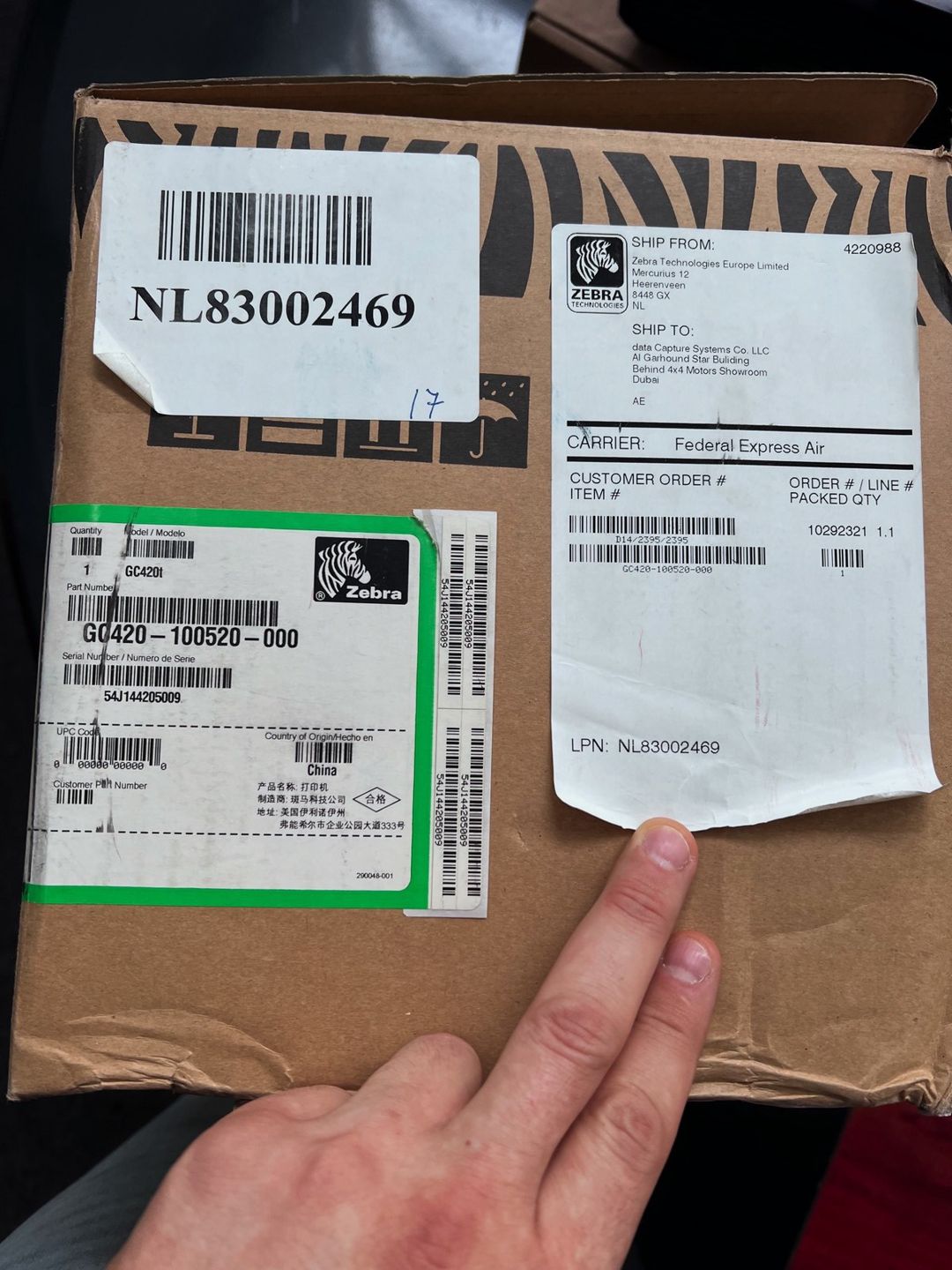 Zebra GC420t Barkod printer + böyük etiket və ribbon komplekti — Ofis texnikası və istehlak malları, Bakı (2)