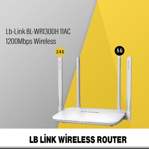 Gigabit Router "LB-Link BL-WR1300H 5G" 1300 Mbps — Alfa Electronics