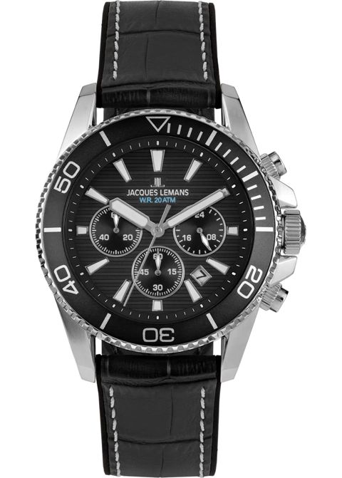 Qol saatı kişilər üçün Jacques Lemans 1-2206A Black — Bakı