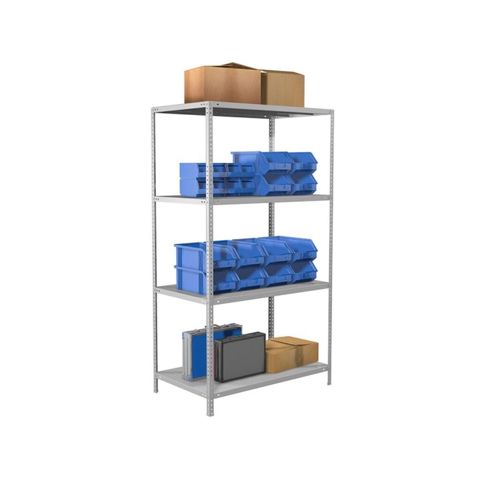 Stellaj MS Strong 185x100x60 sm, 4 rəfli metal MS Strong metal — Bakı