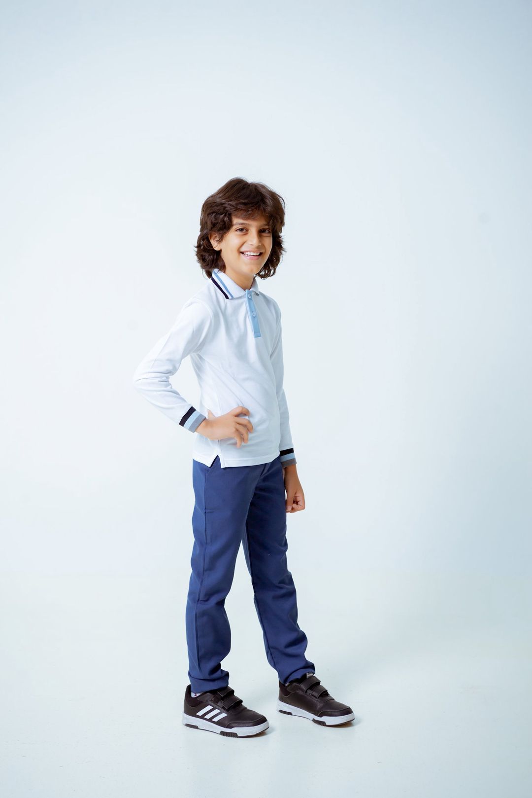 Oğlanlar üçün məktəbli şalvarı Betex t_b, göy, pambıq/laykra, ölçü 46 — Mallar, Bakı (3)