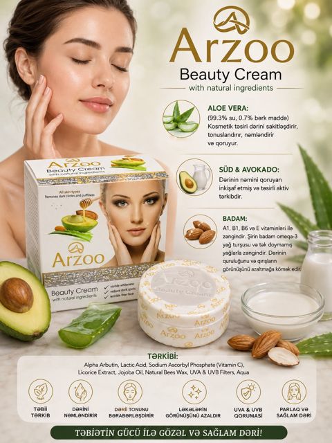 Üz kremi Arzoo Beauty Cream, 30 ml — Bakı
