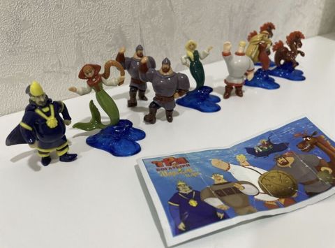 Игрушки киндер сюрприз серия Три богатыря, серия за 30, повторки — Bakı