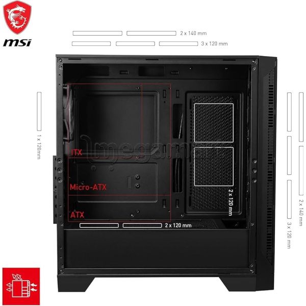Kompüter korpusu MSI Gaming Case MAG Forge 321R Aırflow ATX — Korpuslər, Bakı (2)