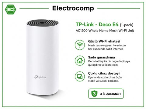 TP-Link Deco E4 (1-pack) — Bakı