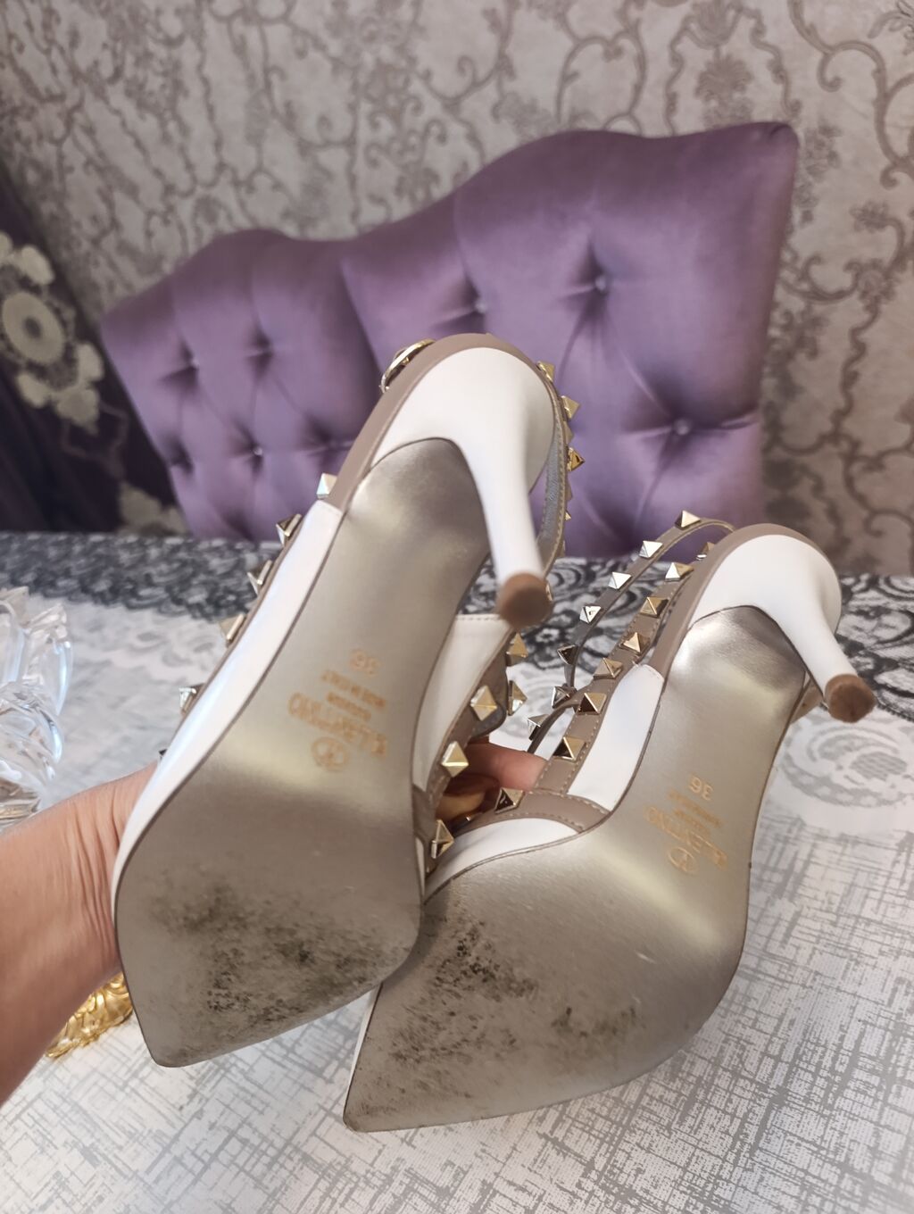 Valentino Garavani Rockstud ayaqqabıları - Model: Rockstud T-strap — Tufl, Digah (3)