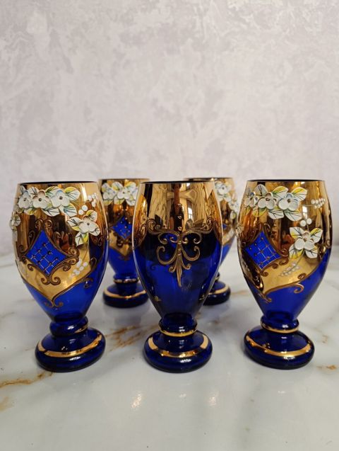Rümkalar, rəng - Mavi, Xrustal — 50 ₼ · Digah · Süfrə qabı Rümkalar, rəng - Mavi, Xrustal — Digah