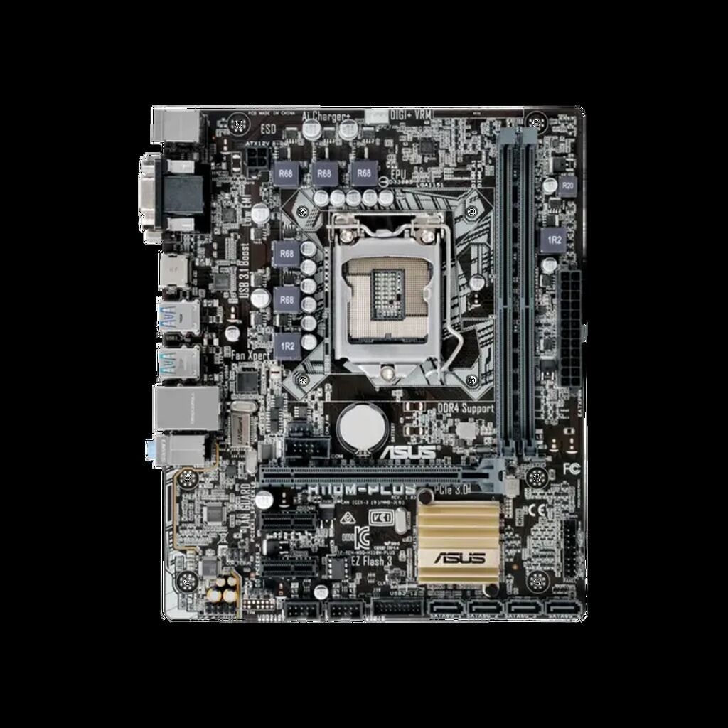 ASUS H110M-PLUS (p/n: 90MB0PN0-M0EAY0) – Intel LGA1151 üçün Micro-ATX — Ana platalar, Bakı