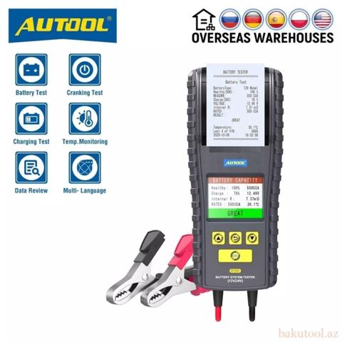 Autool BT860 Akkumulyator Test Cihazı Peşəkar 12V/24V akkumulyator və — Bakı