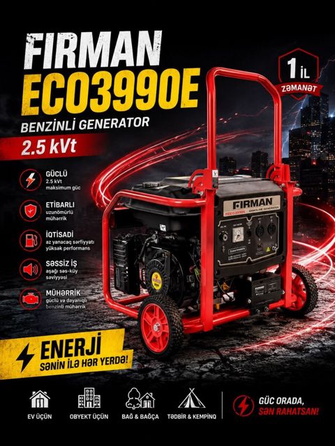 Generator Firman ECO3990E 2.5 kVt — Bakı