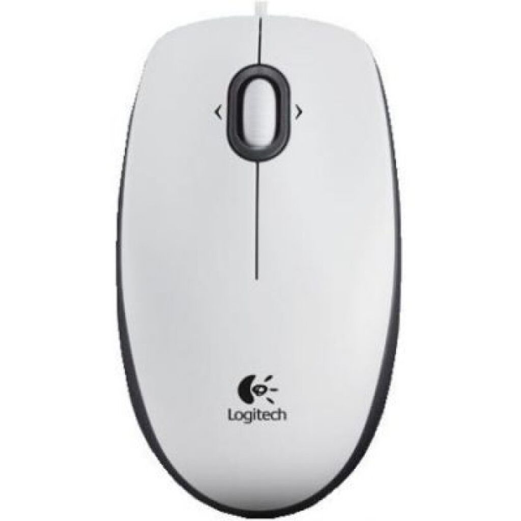 Logitech M100 910-006764 White USB Simli Optik Mouse Sadə, etibarlı — Klaviaturalar və siçanlar, Bakı (2)